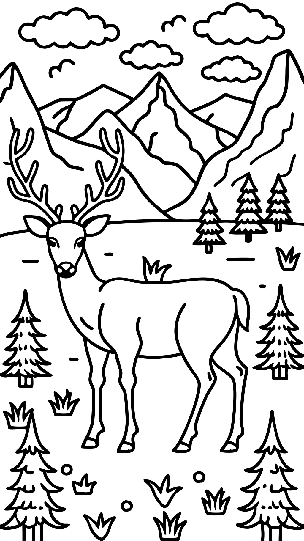 coloriages imprimables de cerf